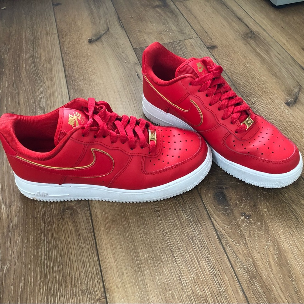 Red Nike Air Force 1s